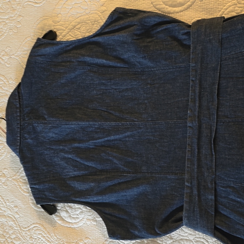 Anne Klein Sleeveless Shirt Midi Indigo Dress, Sz 12 NWT - Picture 7 of 8